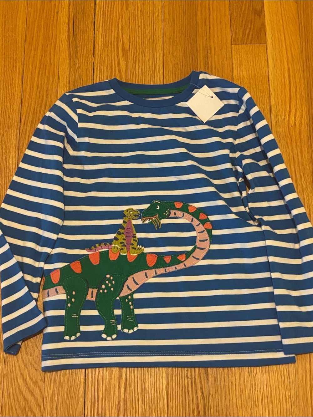 Mini Boden Long Sleeve Tee in Dark Brown
